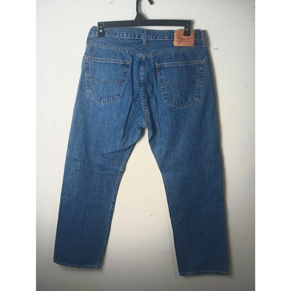 Levi's Men's 501 Button Fly Demin Jeans Size‎ 36 x 30 Medium Wash Work Utility